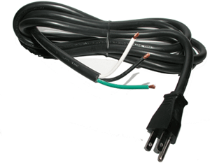 8 Foot 14 Gauge Heavy Duty Grounded Power Cord (120 Volt)